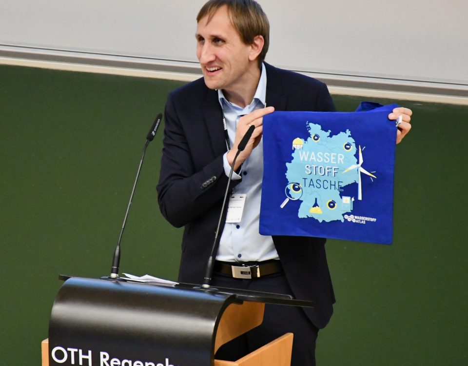 Prof. Dr. Michael Sterner bei der Regensburger Wasserstoffkonferenz 2024, Foto: Simone Grebler, OTH Regensburg